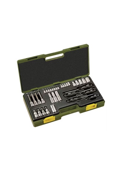 Proxxon 23288 Torx Lokma Ve Tornavida Takımı - 36 Parça 1/4" Ve 1/2" Sürücü