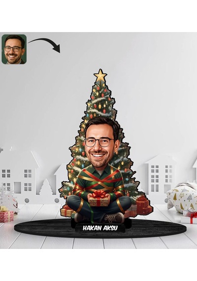 Bk Gift Kişiye Özel Erkek Yılbaşı Tasarımlı Karikatür Biblo -4, Yılbaşı Hediyesi, Yeni Yıl Hediyesi Kobitmeyencom35613 Bk Gift