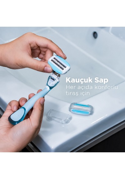 Dorco Everjoy 6 Bıçaklı Kadın Sistem Tıraş Makinesi 1 Sap + 1 Başlık