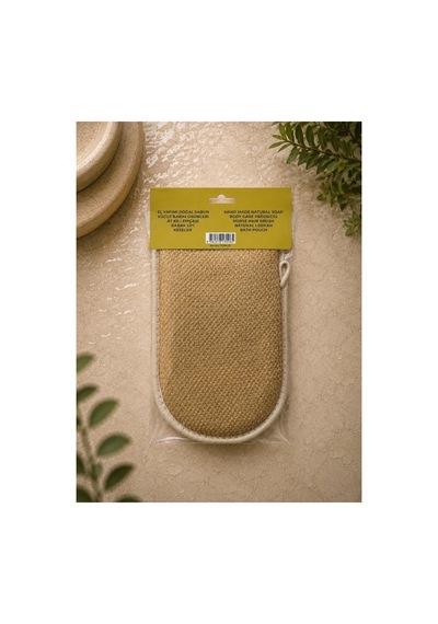 Çift Taraflı Eldiven Kabak Lifi 23x16 Cm Doğal Banyo Ve Peeling Lifi - 878794556