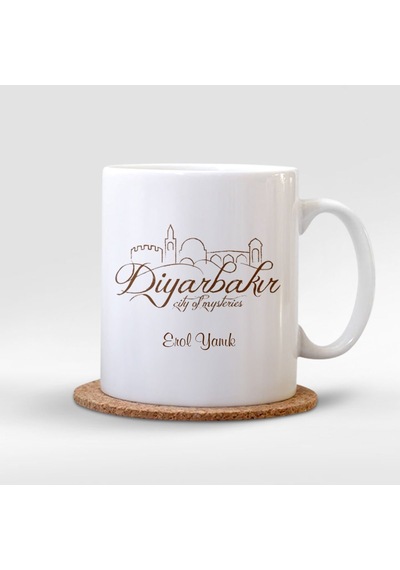 Kişiye Özel Diyarbakır Beyaz Kupa Bardak - 001
