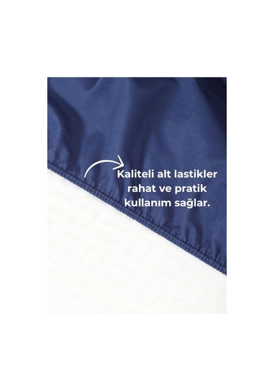 Rozet Tekstil Lacivert Lastikli Çarşaf Takımı Fitted Pamuklu Kumaş Yastık Kılıflı Lacivert 200 X 200 Genel
