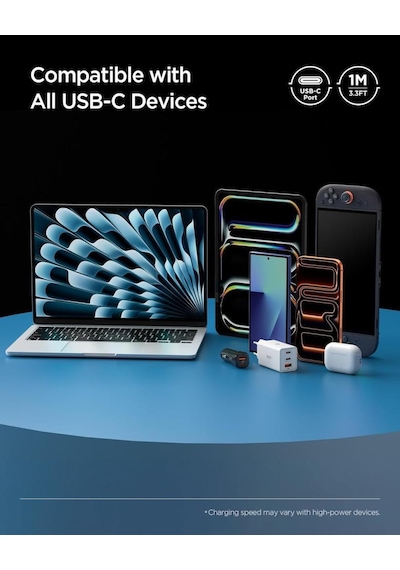 Spigen Usb-c To Usb-c 1 Metre Kablo 100w Güç/pps 2.0 Desteği Super Hızlı Şarj / 5 Gbps E-marker Çip Data Aktarım Hızı/pd Usb 3.2 Type-c Ekstra Dayanıklı Mfı Lisanslı White Spigen Usb-c To Usb-c 1 Metre Kablo 100w Güç/pps 2.0 Desteği Super Hızlı Şarj / 5 Gbps E-marker Çip Data Aktarım Hızı/pd Usb 3.2 Type-c Ekstra Dayanıklı Mfı Lisanslı White