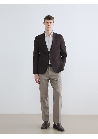 Lcw Busıness Kahverengi Slim Fit Erkek Blazer Ceket