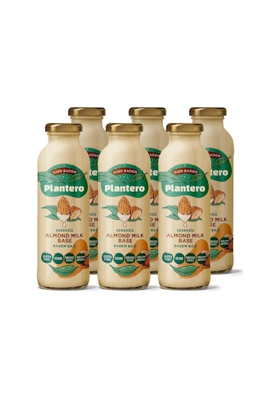 6'lı Paket Badem Sütü Bazı Konsantre Bitkisel Süt 250gr, %100 Badem, Şekersiz