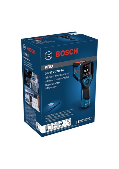Gıs12v-700-14 Isı Ve Sıcaklık Ölçer 12 Volt Sıcaklık Aralığı -30 C İla 700 C, 4x Aa Pil, Karton Kutuda