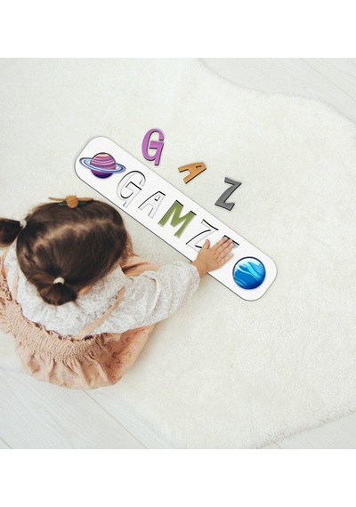 Bk Toys Çocuklara Özel Isimli Ahşap Eğitici Yapboz Puzzle-7