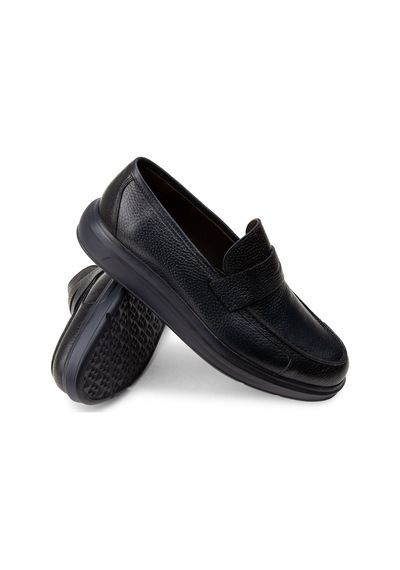 Deery Hakiki Deri Koyu Lacivert Comfort Erkek Loafer - 01564mlcvp17 Lacivert