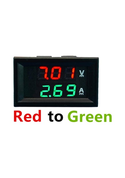 10a-red-blue-dc0-100v 10a Led Dijital Voltmetre Ampermetre Araba Motosiklet Gerilim Akım Ölçer Volt Dedektörü Test Cihazı Monitör Paneli