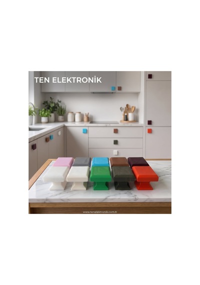 T Tipi Modern Mobilya Kulpu - Minimum 3 Adet Set - Renk Seçenekli Kahverengi