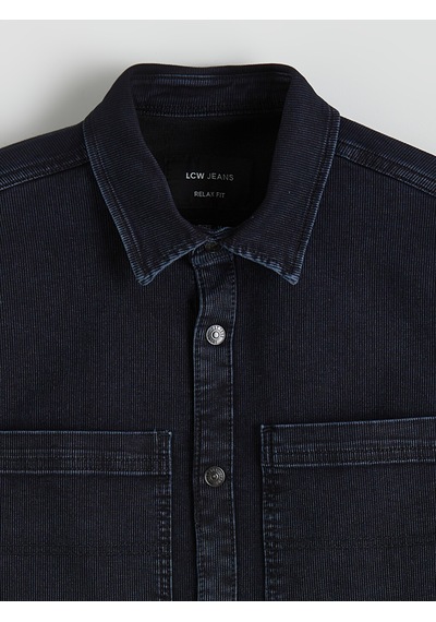 Lcw Jeans İndigo Rahat Kalıp Erkek Jean Gömlek