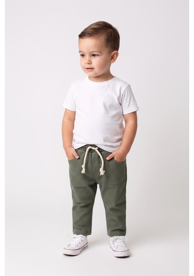 MiaBaby Bebek Müslin Pantolon Haki