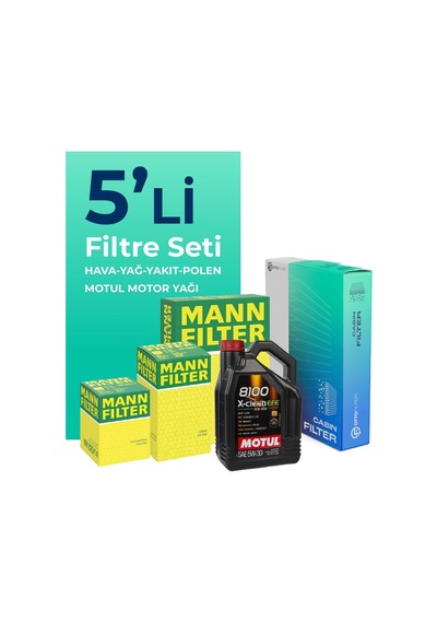 Mann Hyundai Tucson 1.6 Dizel Filtre Bakım Seti Motul Motor Yağlı 2018-2020 5 Li