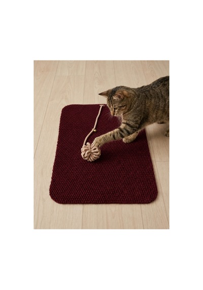 Kedi Tırmalama Paspası Çıngıraklı Toplu Oyun Halısı Kedi Yatma Dinlenme Alanı Tırmalama Matı Ev İçi Kedi Oyuncağı