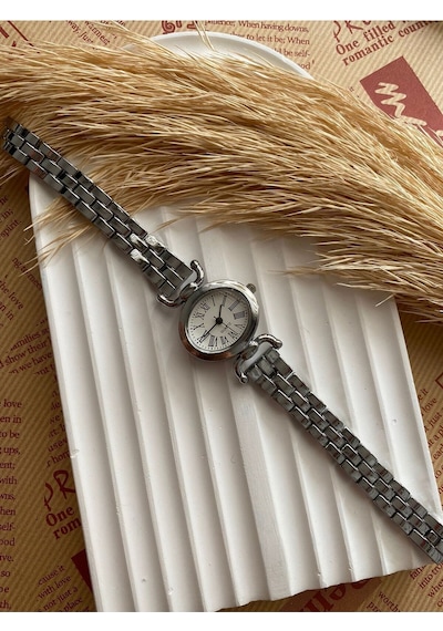 Rub065 25 Mm Rubsey Retro Minimal Hasır Kordon Vintage Kadın Kol Saati Siyah