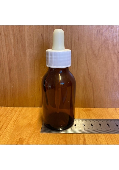 Plastik Damlalıklı Amber Cam Şişe Kahverengi 50 ML