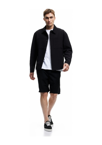 Koton Viskon Karışımlı Cep Detaylı Bermuda Slim Fit Beli Bağcıklı Şort Siyah 5sam40017hw Siyah Koton Viskon Karışımlı Cep Detaylı Bermuda Slim Fit Beli Bağcıklı Şort Siyah 5sam40017hw Siyah