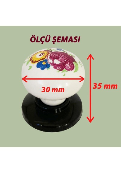 Glaswen Menekşe Kulp Beyaz Polimer Düğme Kulp Siyah Tablalı Mobilya Mutfak Dolabı Çekmece Kulbu Kulpları Çok Renkli