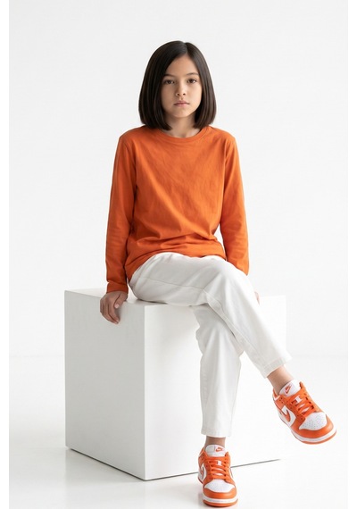 Kiagu Turuncu Uzun Kol Basic T-shirt- Terletmeyen Esnek Kumaş Pamuklu Mevsimlik Turuncu Uzunkol Kız Çocuk Tsort Turuncu Kiagu Turuncu Uzun Kol Basic T-shirt- Terletmeyen Esnek Kumaş Pamuklu Mevsimlik Turuncu Uzunkol Kız Çocuk Tsort Turuncu