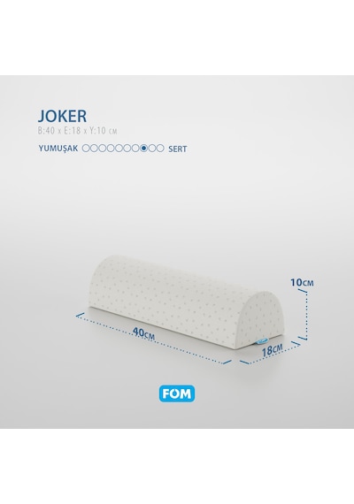 FOM Joker Çok Amaçlı Visco Horlama Seyahat Uyku Yastık 40 x 18 x 10 Beyaz