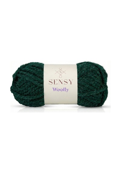Sensy Premium Woolly El Örgü Ipi Atkı Bere Şapka Ip Panço Ipi Hırka Ipliği Yeşil