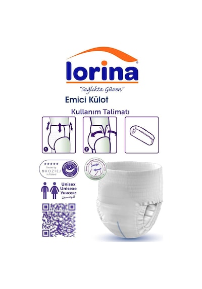 Lorina Emici Külot Hasta Bezi X Large 60'lı XL