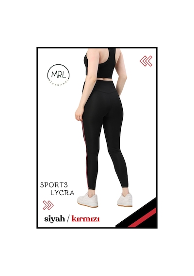 Missmaral Kadın Yüksek Bel Toparlayıcı Spor Tayt Siyah / Kırmızı Şerit Detaylı Lycralı Dalgıç 1041 Siyah Kırmızı Missmaral Kadın Yüksek Bel Toparlayıcı Spor Tayt Siyah / Kırmızı Şerit Detaylı Lycralı Dalgıç 1041 Siyah Kırmızı