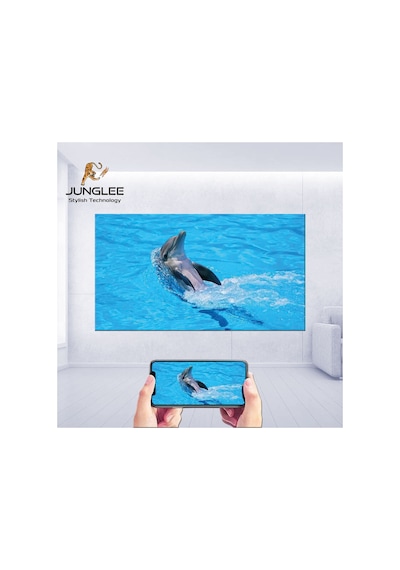 Android 4k Ultra Hd Wifi Projeksiyon Cihazı Usb Hdmi Tf Card Girişli Dahili Hoparlör Ekran Yansıtma