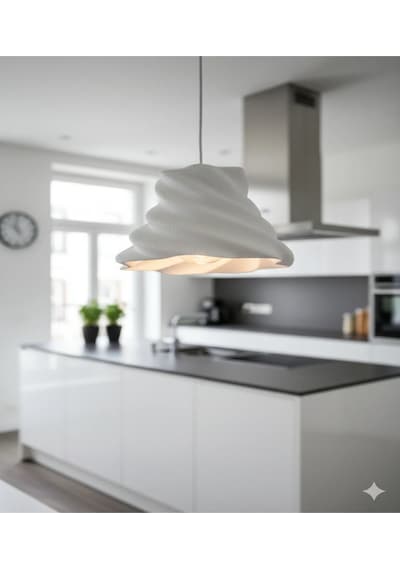 Stroom Beton Dokulu Dekoratif , Modern Sarkıt Avize Beyaz