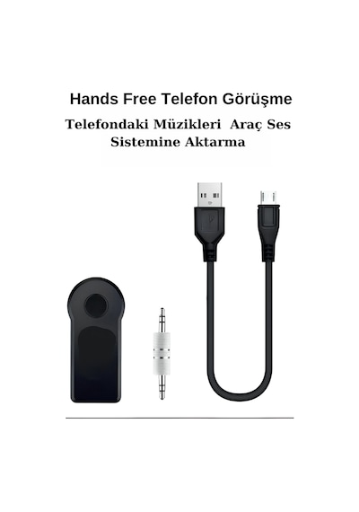 Araç İçi Kablosuz Müzik Aktarma Ve Telefon Görüşme Aparatı Aux Mini Wireless