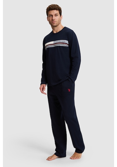 U.S. Polo Assn. Erkek Lacivert Pijama Takımı 50333257 Vr033