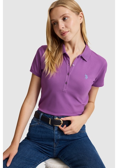 U.S. Polo Assn. U.s. Polo Assn. Kadın Menekşe Tişört Basic 50321818-vr037 Menekse