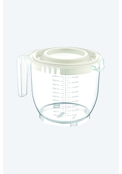 2200 Ml Şeffaf Ölçekli Mikser Karıştırma Kabı - Sıçratmayan Mixer Ölçü Kabı Plastik Şeffaf Diğer