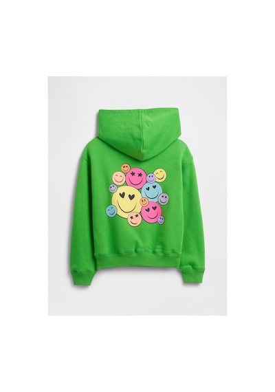 Kız Çocuk Relaxed Gap Logo Kapüşonlu Sweatshirt Yesil