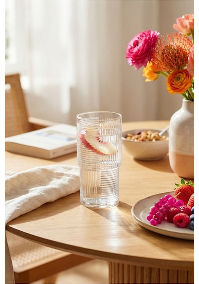 Lav Helen Cam Meşrubat Bardağı 6'lı 400 ml (Büyük Su/Kokteyl/Soğuk Kahve Bardağı )