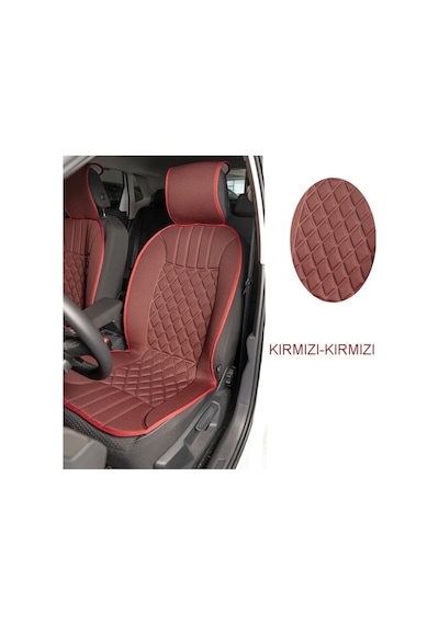 Ford Escort Uyumlu Koltuk Minderi Ön 2'li Set Elegance Kırmızı