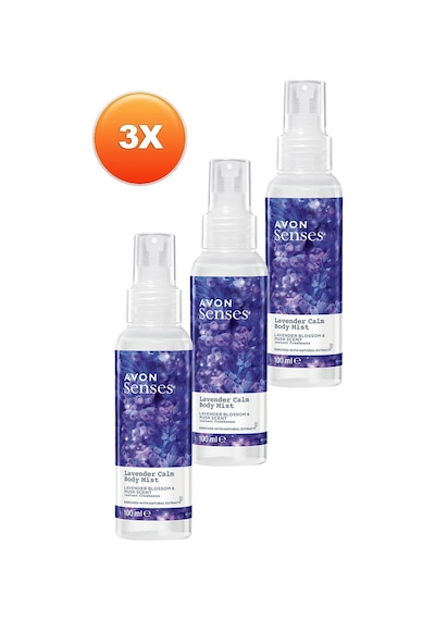 Avon Lavender Calm Lavanta ve Misk Kokulu Vücut Spreyi 3 x 100 ML