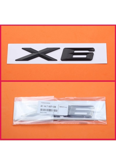 Bmw X6 Siyah Bagaj Yazı Logo 180Mm