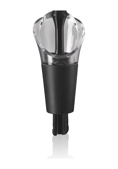 Vacu Vin 6504606 Şişe Ağzı Kilitli 2'li Set, Plastik, Siyah, 3 X 3 X 8 Cm