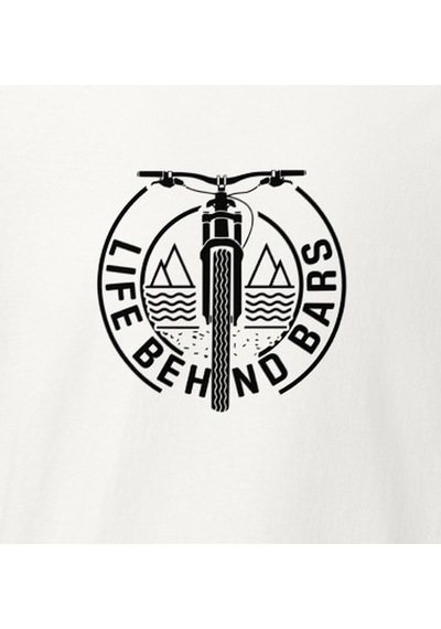 Wildstyle Life Behind Bars Bisiklet Gidon Esprili Bisikletçi Baskılı Unisex Bisiklet Yaka Pamuklu Tişört Beyaz