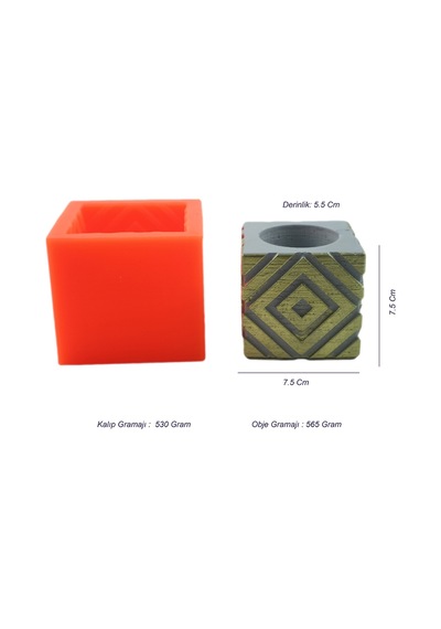 Beton Saksı Silikon Kalıp - 159
