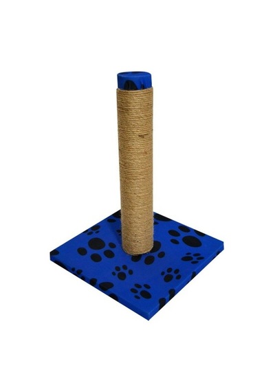 Bio Sand Pati Desenli Kedi Tırmalama Tahtası Mavi 40 cm