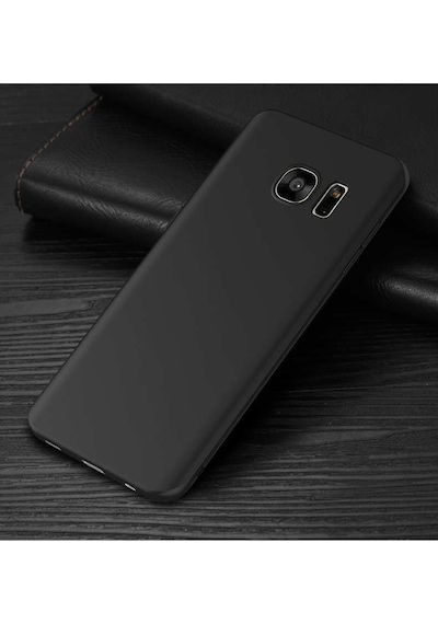 Samsung Uyumlu Galaxy S7 Edge Kilif Mat Siyah Silikon Kilif Fit 246015315