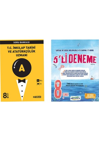 HIZ YAYINLARI 8.SINIF T.C. İNKILAP TARİHİ VE ATATÜRKÇÜLÜK UZMANI VE MASTER 8.SINIF LGS DENEME