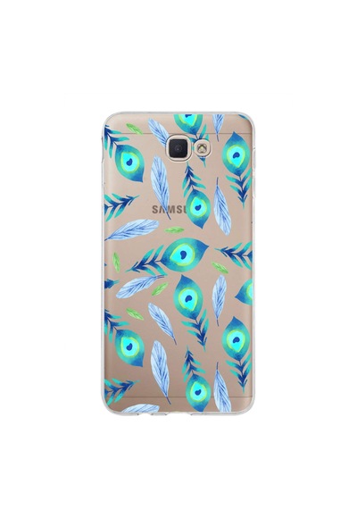 Samsung Galaxy J7 Prime 2 İle Uyumlu 1mm Slim Fit Nazar Boncuğu 3 Baskılı Şeffaf Kılıf