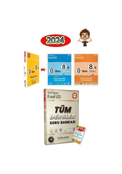 Tonguç Akademi 0'dan 8'e Hazırlık Seti + Tüm Dersler Soru Bankası