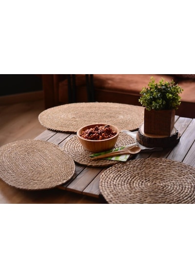 Bambum Alus 30 CM Yuvarlak Servis Hasırı B1130