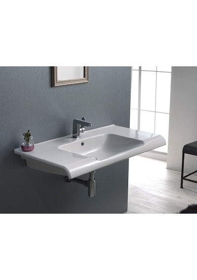 Turkuaz Seramik Sermaik Cerastyle Anova 65 x 50 CM Etajer Uyumlu Lavabo