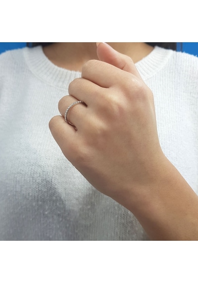 Lova 0,14 Karat Pırlanta Yarımtur Yüzük - 1010228