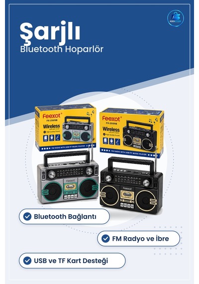 Nostaljik Radyo Bluetooth Hoparlör Şarjlı Fm Usb Tf Mp3 Çalar İbr